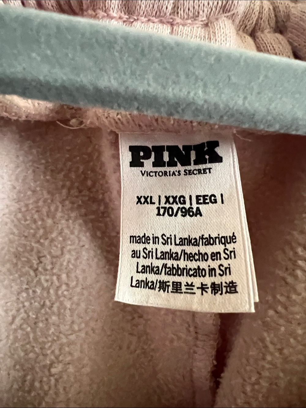 PINK Victoria's Secret Green and Pink Jogger Sweatpants - Picture 3 of 9